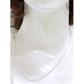 18" Silver Plated Chains 2 Silver Plated 18" Sturdy Chains with Lobster Clasp Necklace for Pendants, Nice