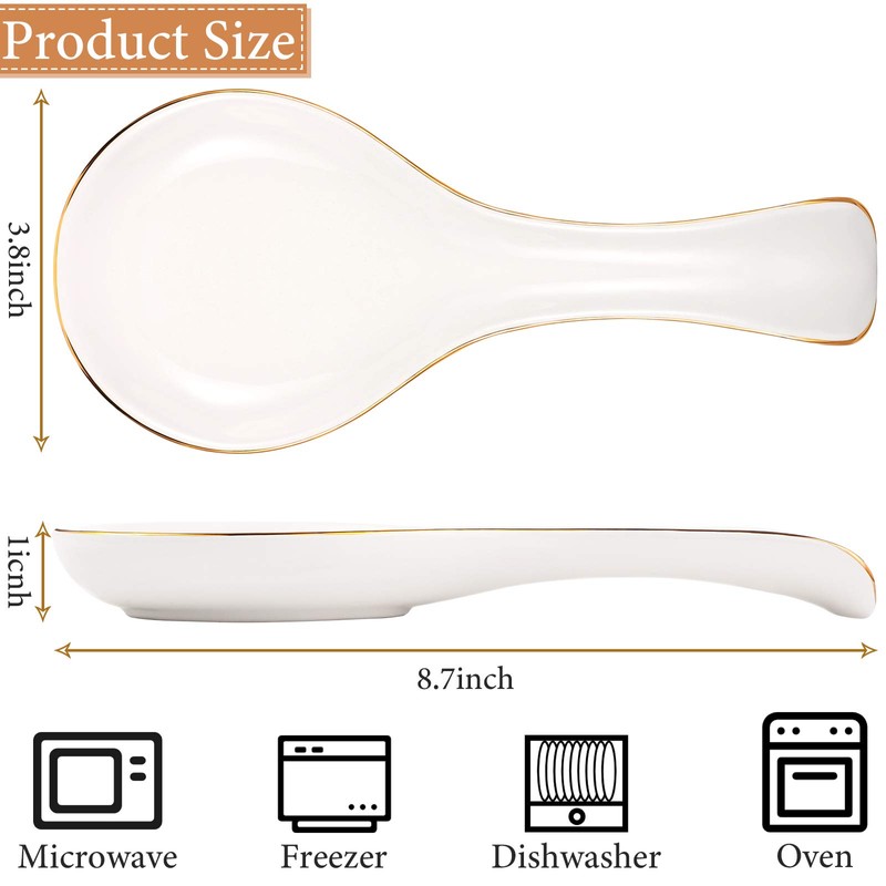 Patelai Ceramic Spoon Rest Spoon Holder Stovetop Spoon Holder for