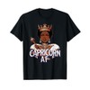 Capricorn AF Vibes Queen Energy Zodiac Crown Afro Regal T-Shirt