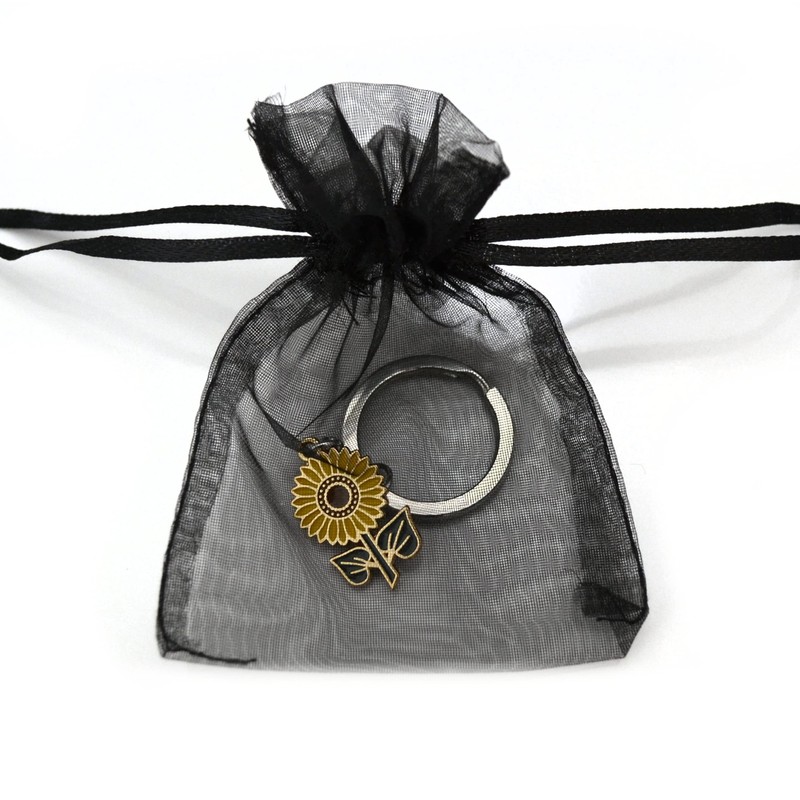 Sunflower Keyring in Yellow / Green, One Size, Yellow, Green,