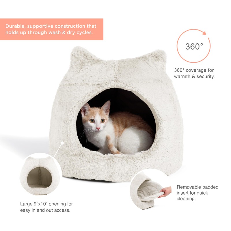 Best Friends by Sheri Meow Hut Fur Dome Pet Bed