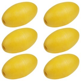6 Pieces Rope Floats Marine Buoy Float, 0.63" Hole, 2.64" x 4.92" Deep Water Float Oval Water Float, Fishing Marker Buoys Anchor Float for Boats Swimming Kayak Crabbing Trail Dock Pool
