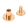 200 Set Chicago Screws Set 9.5x8mm Hard Thick Brass Uniform