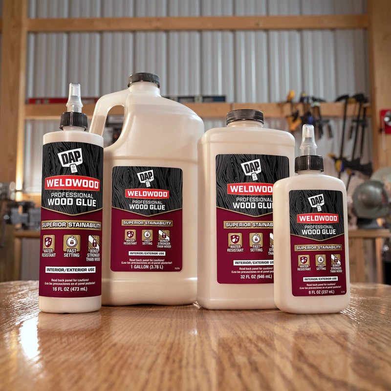 DAP Weldwood Professional Wood Glue, Yellow, 32 oz (7079800482)