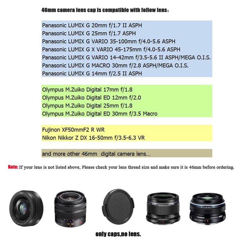 PreNexusFRYC 46mm Snap-On Lens Cap for Nikkor Z DX 16-50mm