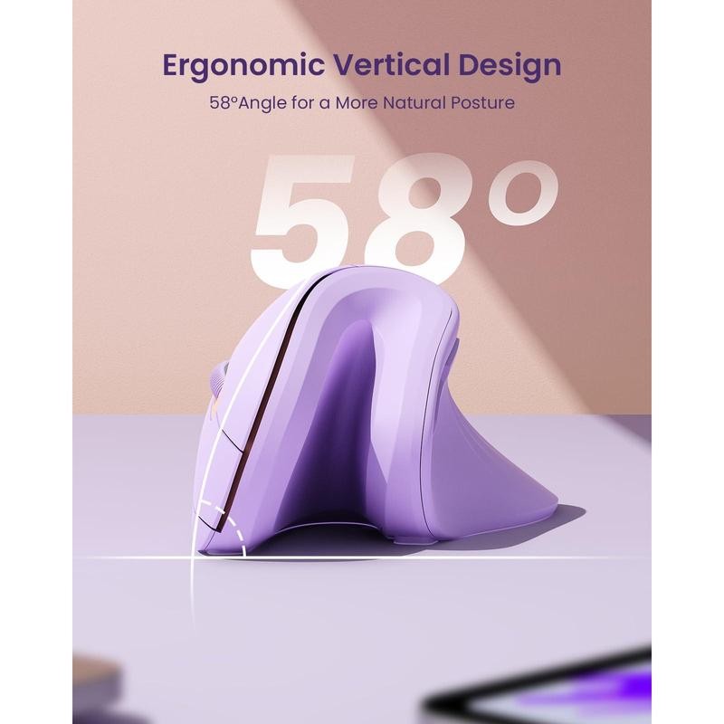 Mouse with - Wireless Vertical Multi Device Connection (Bluetooth or