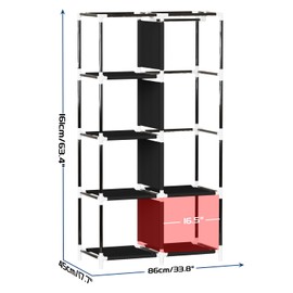 Mavivegue Portable Closet,Wardrobe Closet,Wardrobe,Portable Closets for Hanging Clothes,for Bedroom and Living Room, Black, 2 Rows, 34" W x 18" D x 64" H