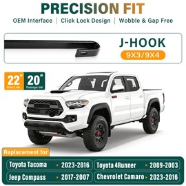 KVQ 22"+20" Windshield Wiper Blades Replacement for Toyota Tacoma 2016-2023 4Runner 2003-2009 Jeep Compass 2007-2017,Premium All-Season Automotive Replacement Wipers (Pack of 2) OEM QUALITY