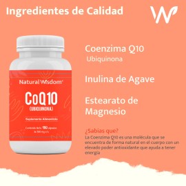 Nw Coenzima Q10 Ubiquinona Antioxidante Energía 180 Caps