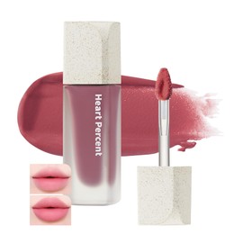Heart Percent Dote On Mood Blurry Fog Tint, Velvety Matte Soft & Fuzzy Creamy Lightweight Vegan Lip Stains with Personal Color Analysis, 03. Peony Pink