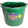 Fortiflex Flat Back Feed Bucket for Horses, 20-Quart, Green