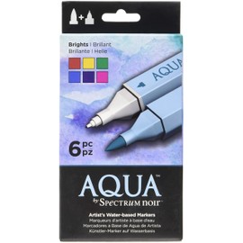 Spectrum Noir SPECN-AQ6-EAR Watercolor Marker Set, Multicolor