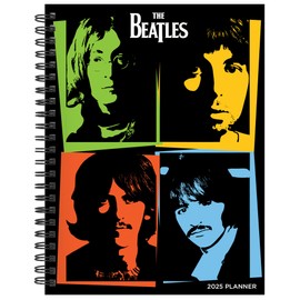 TF PUBLISHING 2025 The Beatles Medium Weekly Monthly Planner | 2 Page Spreads | Large Calendar Grid & Planning Prompts | 12 Month Calendar for School or Work | 6.5" x 8"
