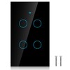 WiFi Touch Screen Switch Single Circle for 4‑Way AC