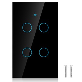 WiFi Touch Screen Switch Single Circle for 4‑Way AC