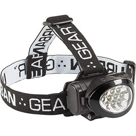 Lewis N. Clark Urban Gear 10 LED Headlamp Flashlight Super Bright Head Lamp for Running, Camping, Hiking, Climbing, Fishing, Hunting, Jogging, 35 Lumens Headlight for Adults & Kids, Silver
