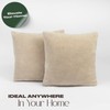Brentfords Waffle Fleece Cushion Covers Set of 2 Plush Scatter