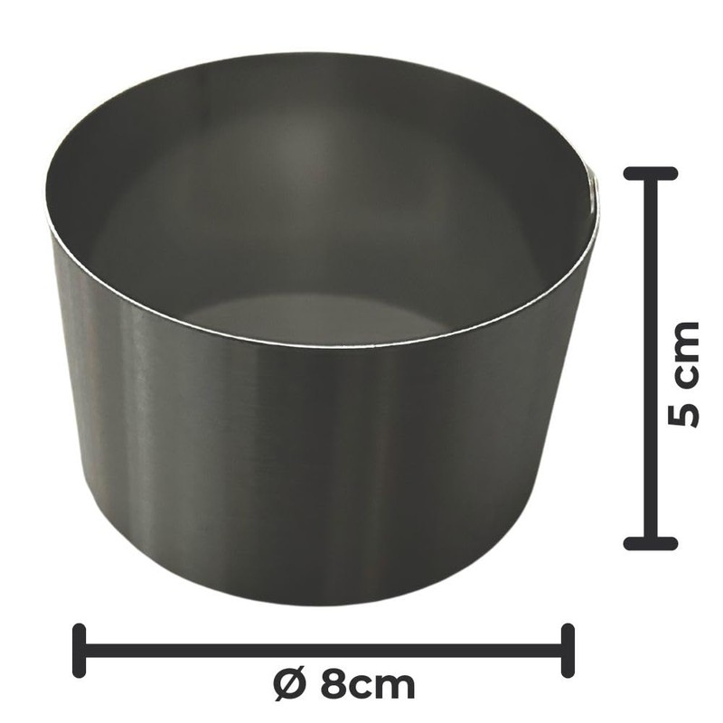 FOODWARE ROAD Aro Para Pastel Ø:8cm Altura: 5cm Juego 10