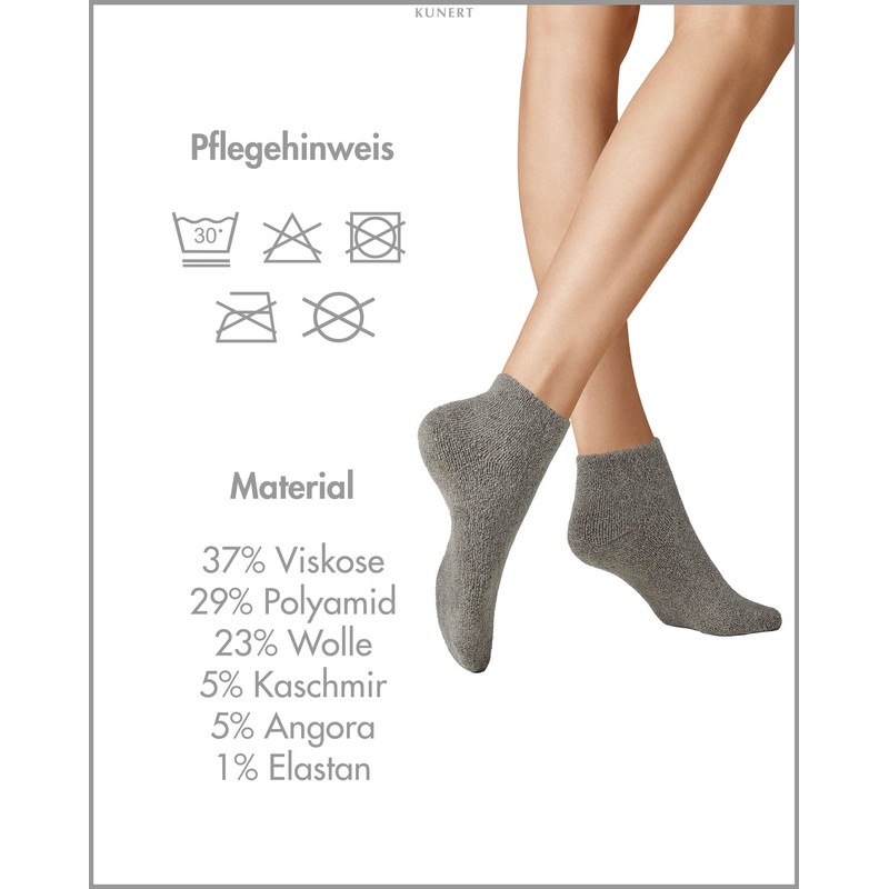 KUNERT Women's home socks without rubber threads, knitted socks, Light