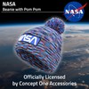 Concept One NASA Logo Knitted Acrylic Intarsia Winter Beanie Hat