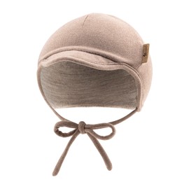 Sterntaler Scarf Hat Made of Wool (Merino) - Unisex Baby Slip-On Hat, sand