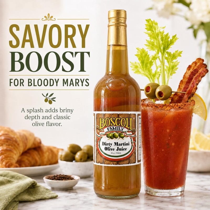 Boscoli Family Dirty Martini Olive Juice, 25 oz.