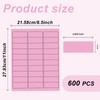 1" x 2-5/8" Colored Address Labels, 600 Bright Pink Label