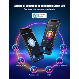 Glückluz 10W Smartlife Foco Inteligente Wifi & Bluetooth, 1000lm Foco LED RGBCW Alexa Bombilla, Colors Regulable Dimmeable Multicolor Control Remoto de APP y Control de Voz 4 Piezas (Smartlife APP)