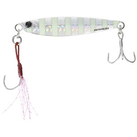 Major Craft JPS-20 Metal Jig Jigpara, Short, 0.7 oz (20 g), #7 Zebra Glow
