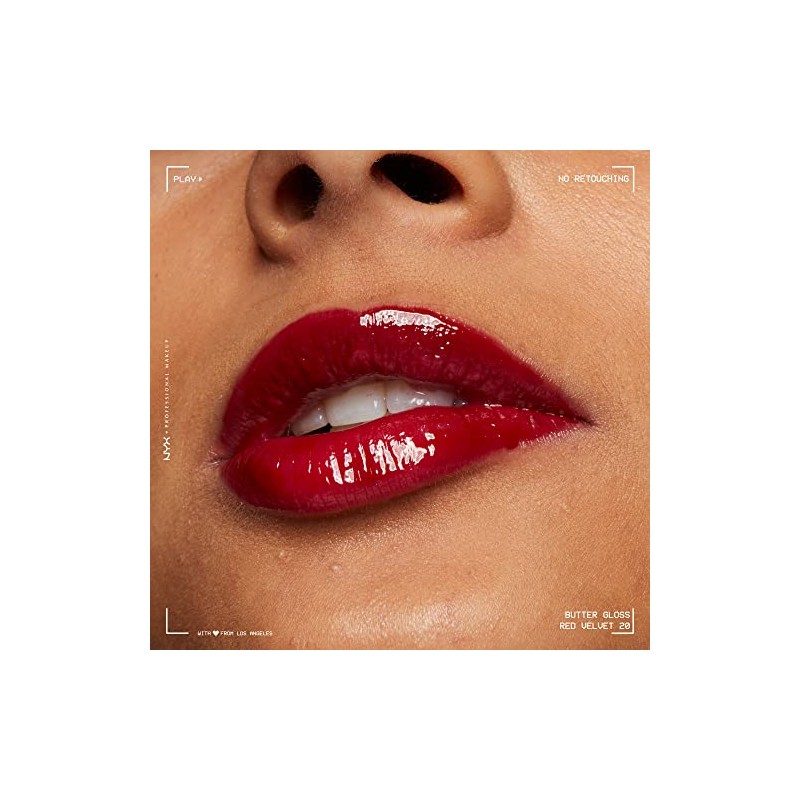 NYX PROFESSIONAL MAKEUP - Brillo de labios antiadherente, terciopelo rojo