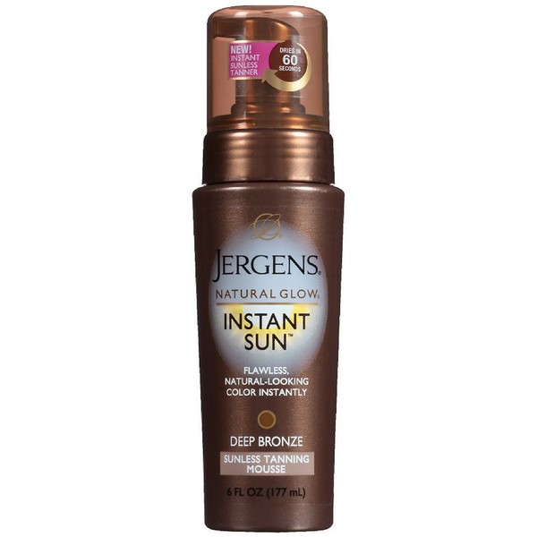 Jergens Natural Glow Instant Sun Sunless Tanning Mousse, Deep Bronze 6 oz (Pa...