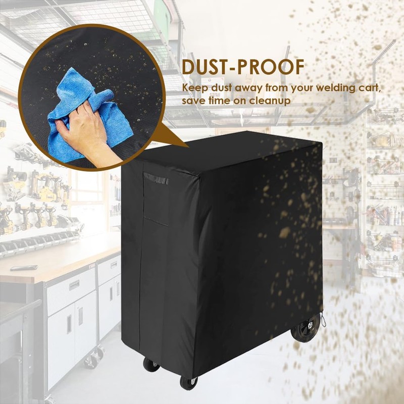 COOSOO Welding Cart Cover Compatible with Tig Mig Welder Cart