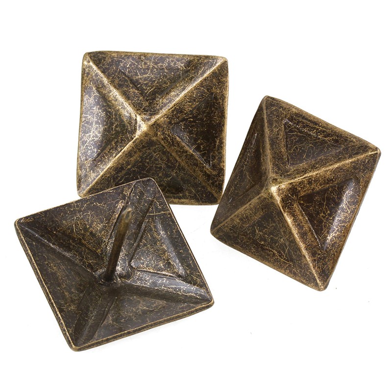 Bronze Antique Square Upholstery Nails Tack Pyramid Studs Vintage Furniture