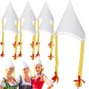Foaincore 6 Pcs Oktoberfest White Hat with Braids for Women