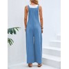 CHARTOU Overol con peto para mujer, sin mangas, holgado, de