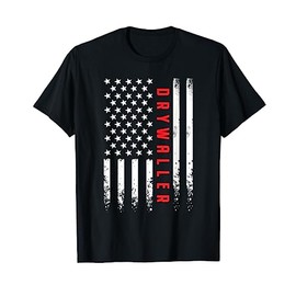 USA American Flag Drywaller Repair Patriotic 4th of July Men T-Shirt