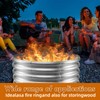 Camp Fire Ring Pit, Large Round Galvanized Steel Fire Pit,