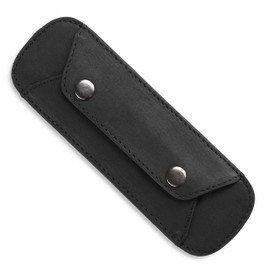 LEABAGS Premium Shoulder Pads, Shoulder Pads Made of Genuine Buffalo Leather, Vintage Look, Shoulder Strap for Bags, Leather Shoulder Pads with Non-Slip Pad, Nature black, vintage