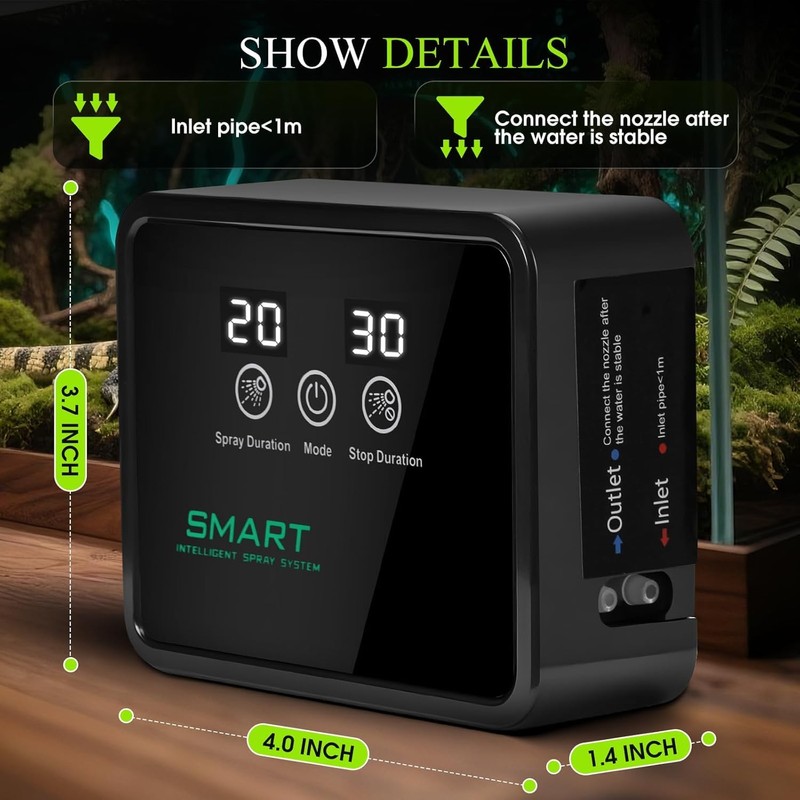 MECESOR Automatic Reptile Mister for Reptile Tank Smart Reptiles Mister