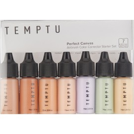 TEMPTU Perfect Canvas Airbrush Color Correctors Starter Set: Long-Wear, High-Performance Airbrush Color Correctors | Weightless Color Correction For Skin Discoloration | 7 Shades