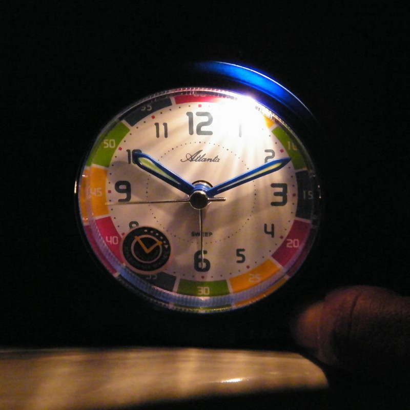 Atlanta Children's Alarm Clock Blue for Boys Analogue Quartz -
