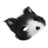 Alipis Animal Cosplay Mask Half-face Wolf Mask Cat Mask Furry