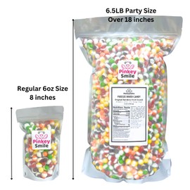 PinkeySmile Original Rainbow Fruit Crunch Candy Freeze-Dried Candy Party Size 6.5 LB – Jumbo Party Size Bulk Bag – Light, Crispy & Fruity Snack – Resealable Bag – Ships Securely in Box