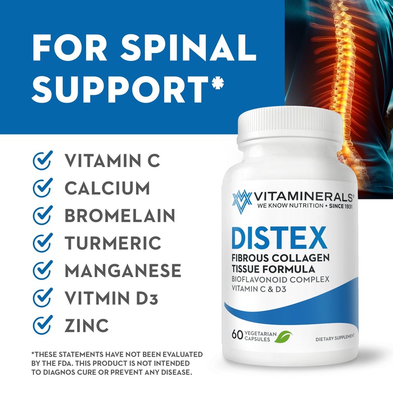 Vitaminerals 117 Distex™ Spinal Disc Support | Bromelain | Turmeric