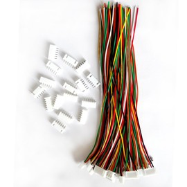 BOJOUL for 20 Sets JST XH 2.54mm 6 Pin Male Connector and 26AWG Female Connector Plug with Wire Cable 20cm Used in PCB Toys Household Appliances etc