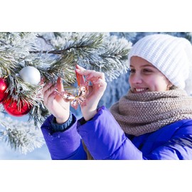 JUESMOS Butterfly Christmas Ornament 2024 Monarch Butterfly Ornaments for Christmas Tree Decorations Pink Butterflies Decoration Hanging Ornaments,Butterfly Keepsake Gifts for Women Kids Girls Sister