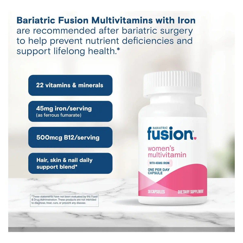 Multivitamínico Bariatric Fusion Women Suplemento Mujeres Hierro Vitamina B12