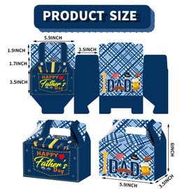 Ertyjikg 20 Pcs Fathers Day Party Supplies Fathers Day Candy Boxes Cardboard Present Boxes 2 Style for Happy Fathers Day Decorations