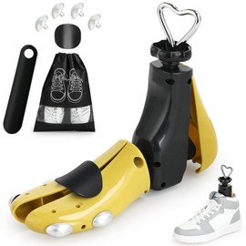 Osgusila Shoe Stretcher Women Men, Boot Stretcher Men, Shoe Tree Adjustable Width Length for Wide Feet (Yellow, 1Pcs, For Women Size 10-14, Men's 8.5-14, Not 1 Pair)