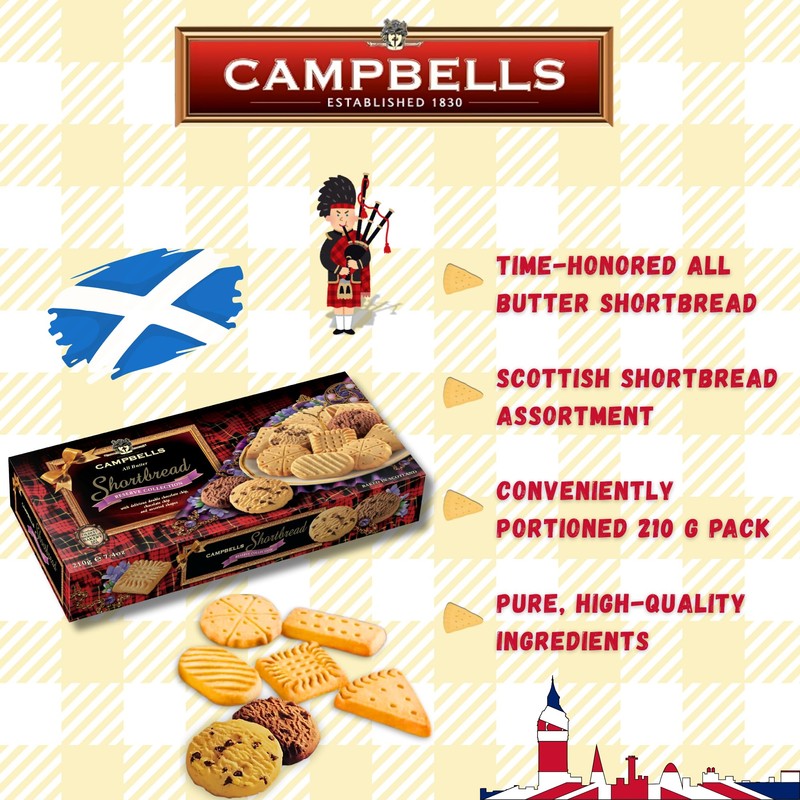 Campbells Shortbread Reserve Collection Carton 7.4 Oz (210g) - Scottish